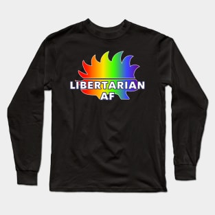 Libertarian AF Distressed Gay Pride LGBT Vote 2020 President Long Sleeve T-Shirt